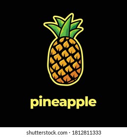 illustration pineapple e-sport mascot graphic