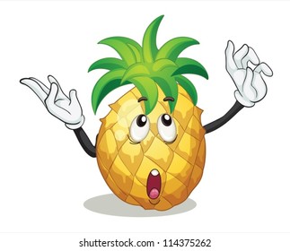 illustration of pineapple on a white background