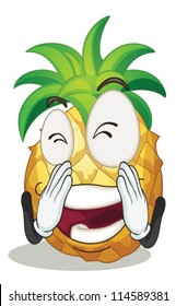 illustration of pineapple on a white background