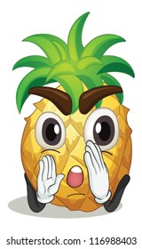illustration of a pineapple on a white background