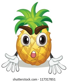 illustration of a pineapple on a white background
