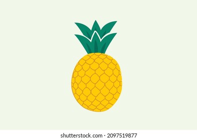 Illustration Pineapple Vector Flat Style Element Stock Vector (Royalty ...