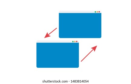 illustration of pingback icon colored line. Beautiful advertisement element also can be used as transfer icon element.