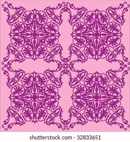 ilustración con fondo abstracto rosa