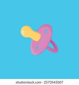 illustration of a pink baby pacifier