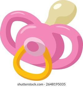 Ilustração de uma chupeta de bebê rosa