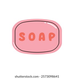 Illustration of Pink Bar Soap