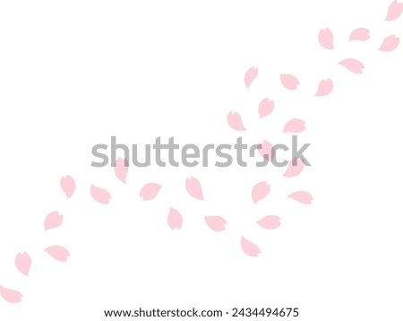 Illustration of pink cherry blossom petals falling diagonally