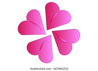 Illustration of pink clover for St. Patrick's Day