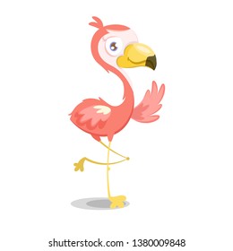 Illustration of pink flamingo	