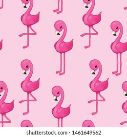 Ilustración de patrón de flamenco rosa