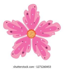 Illustration of a pink flower