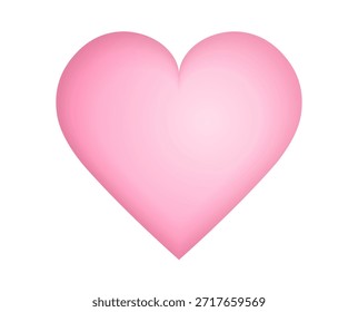 Ilustración de un corazón rosado