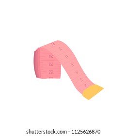 Illustration of pink measure tape 