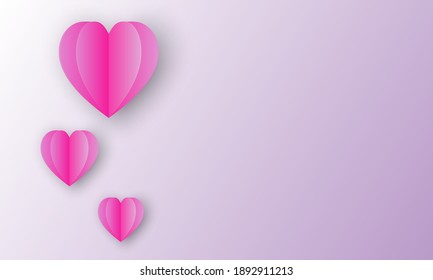  illustration of a pink paper cut out heart 