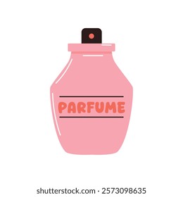 Illustration of Pink Perfume Bottle