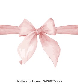 Ilustración de un lazo de cinta rosa