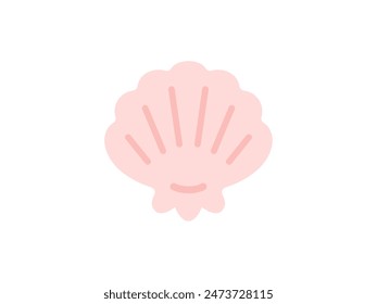 Illustration of pink seashell icon.