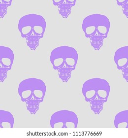 Illustration of pink skull pattern