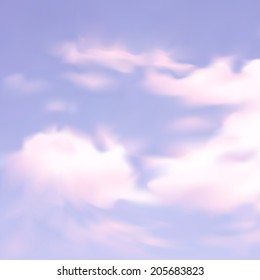 An illustration of the pink sky background.