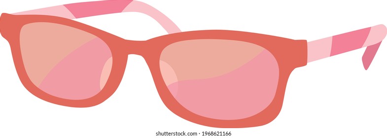 Illustration of the pink sunglasses