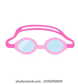Illustration of pink swimming goggles