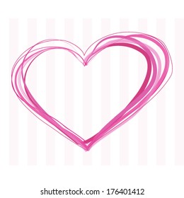 Illustration of Pink Valentines Day card