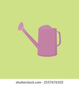 illustration of a pink watering can