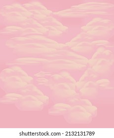 illustration pink way and sky.