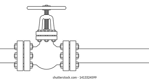 Illustration of the pipeline valve stopcock