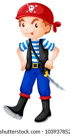 Illustration of a pirate boy