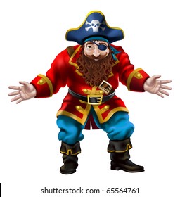 Illustration of a pirate character