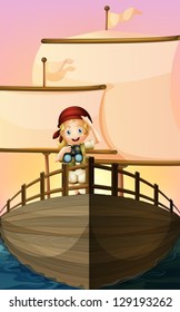 Illustration of a pirate girl