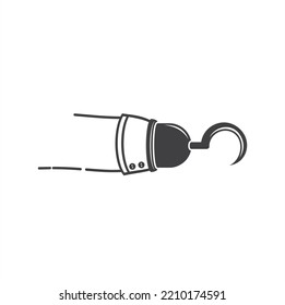 illustration of pirate hand, vector art.