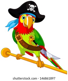 Illustration of Pirate Parrot