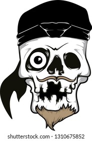 Illustration of Pirate Skull