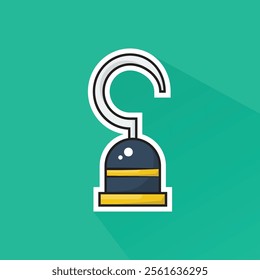 Illustration of Pirates Hook in Fat Design