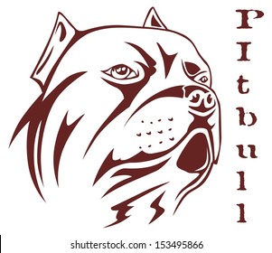 illustration Pitbull head