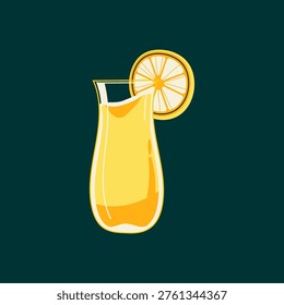 Illustration of a pitcher with lemonade and lemon.