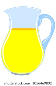 Illustration of a pitcher with a yellow drink