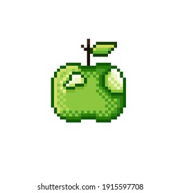 Illustration Pixelkunst Apfel. Vektorbild.