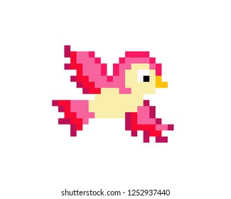 illustration pixel art of Bird  in pixel style