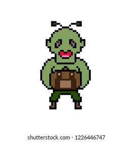  illustration pixel art of Ghost in pixel style