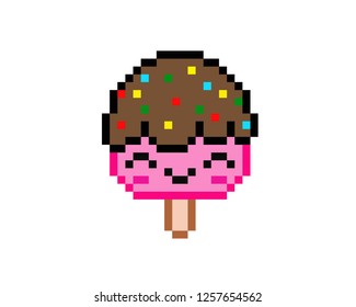 Illustration Pixel Art Icecream Pixel Style Stock Vector (Royalty Free ...