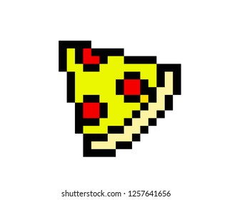 Illustration Pixel Art Pizza Pixel Style Stock Vector (Royalty Free ...