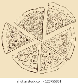 illustration of pizza