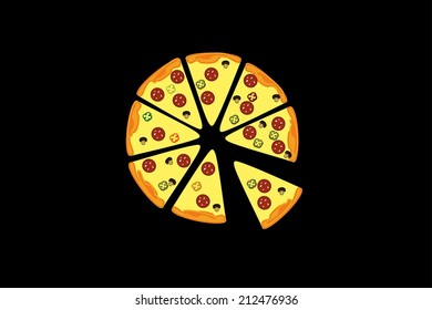 illustration of pizza