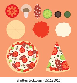 illustration of pizza