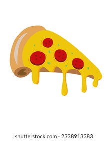 ilustración de la pizza con queso

