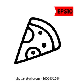 illustration of pizza flat icon